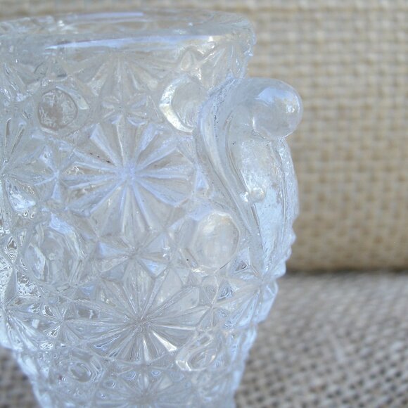 Vintage LE Smith Glass Button & Daisy Toothpick Holder - Picture 11 of 15